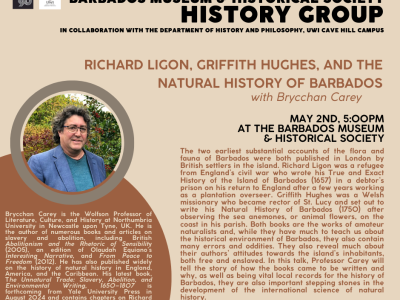 Richard Ligon, Griffith Hughes, and the Natural History of Barbados 